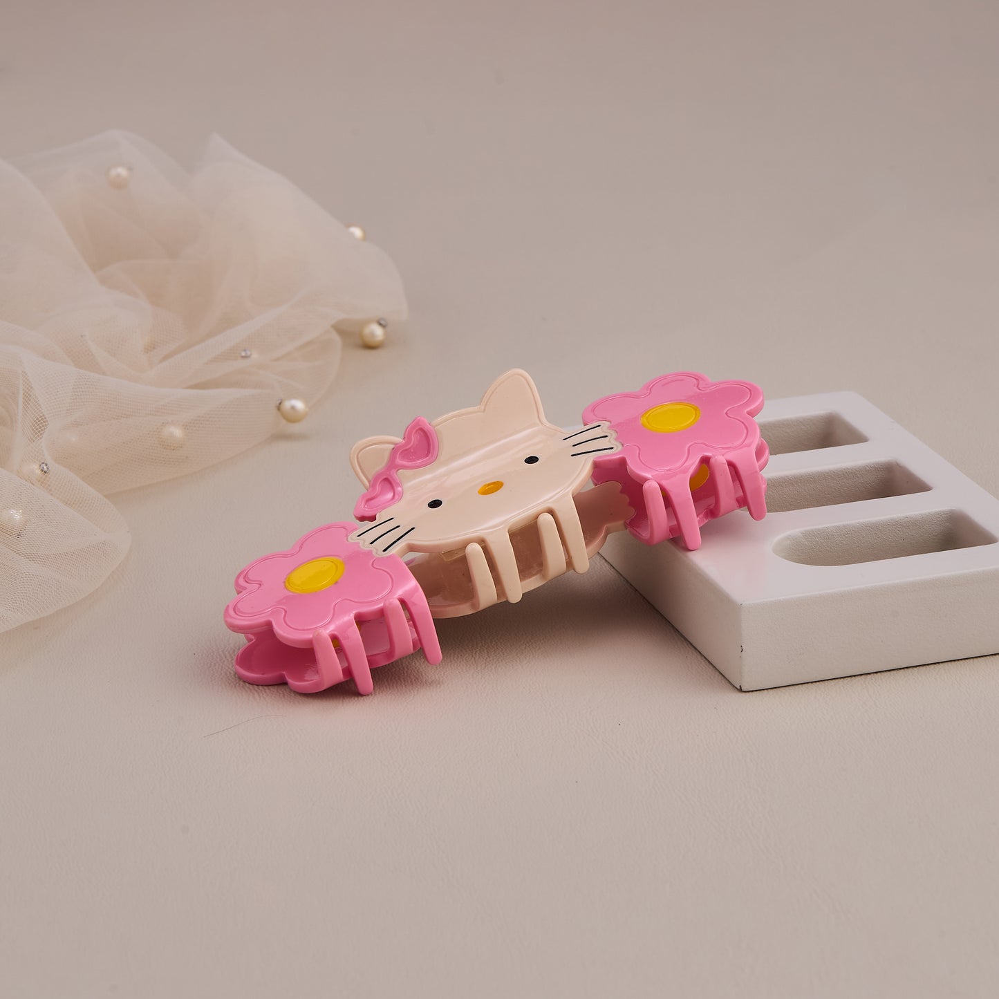 Hello Kitty Flower Hair Claw Clip