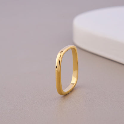 Minimalist Square Gold Ring