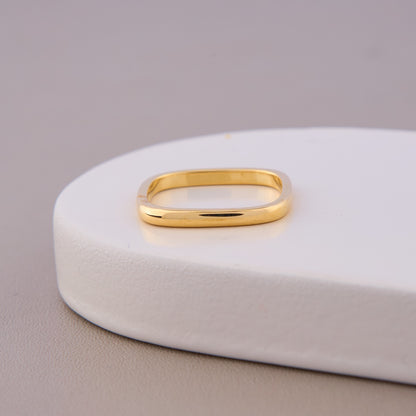 Minimalist Square Gold Ring