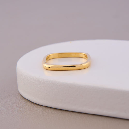 Minimalist Square Gold Ring