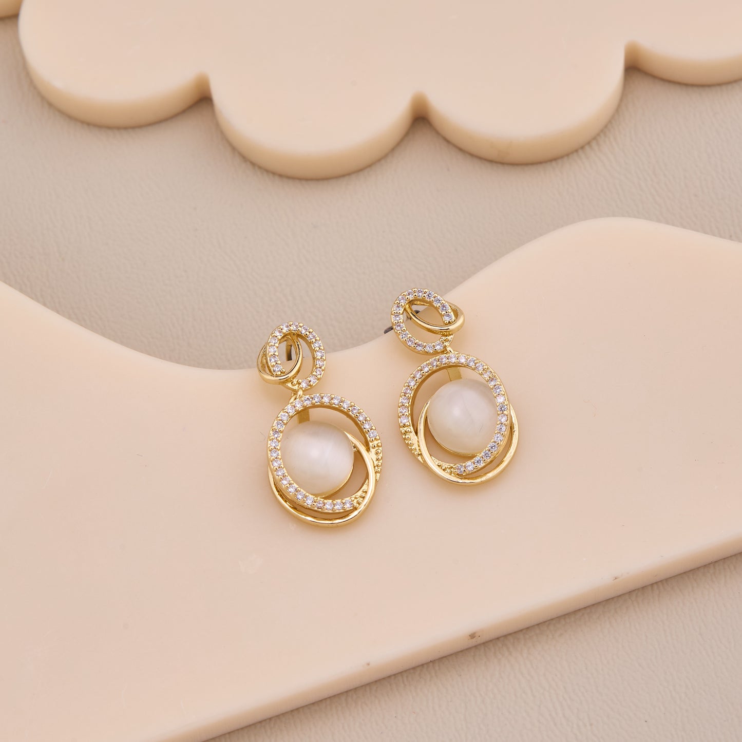 Luxury Infinity Pearl Drop Earrings