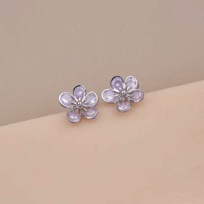 Lilac Blossom Stud Earrings