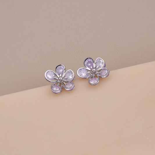 Lilac Blossom Stud Earrings