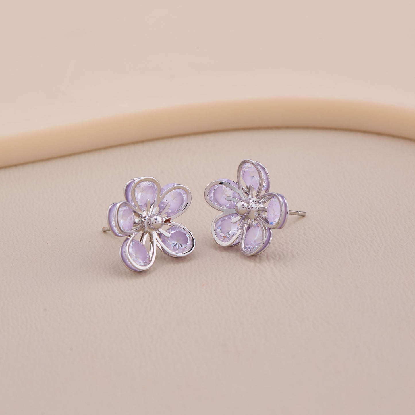 Lilac Blossom Stud Earrings