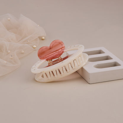 Heart Design Hair Claw Clip
