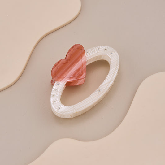 Heart Design Hair Claw Clip