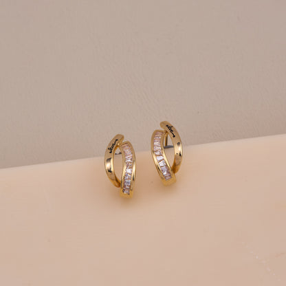 Golden Love Criss-Cross Earrings