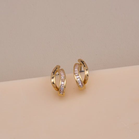 Golden Love Criss-Cross Earrings