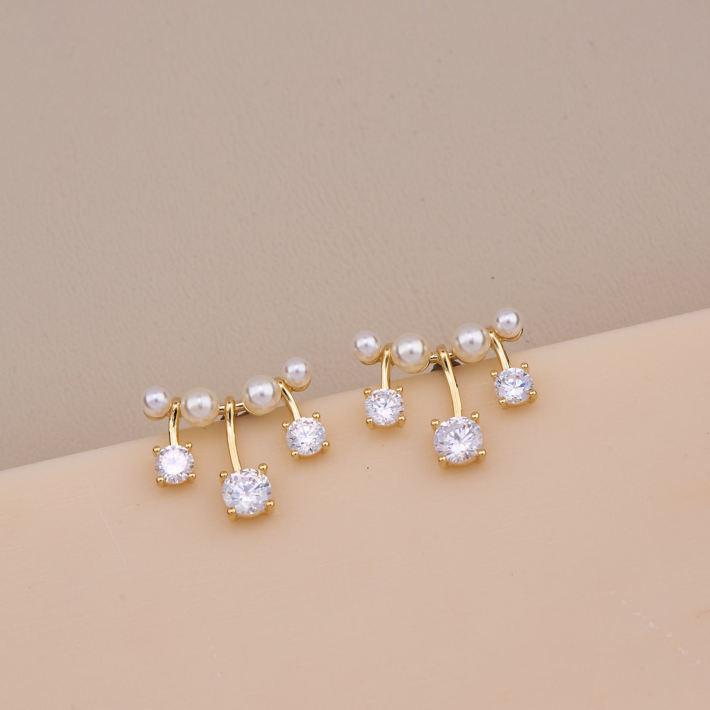 Golden Pearl Glow Earrings