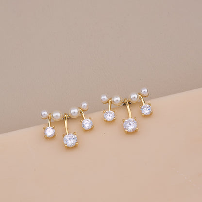 Golden Pearl Glow Earrings