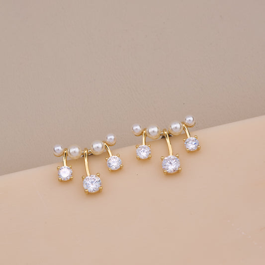 Golden Pearl Glow Earrings