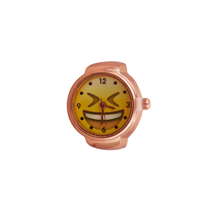 Rose Gold Emoji Dial Ring Watch for Girls & Women – GC Premium Jewellery