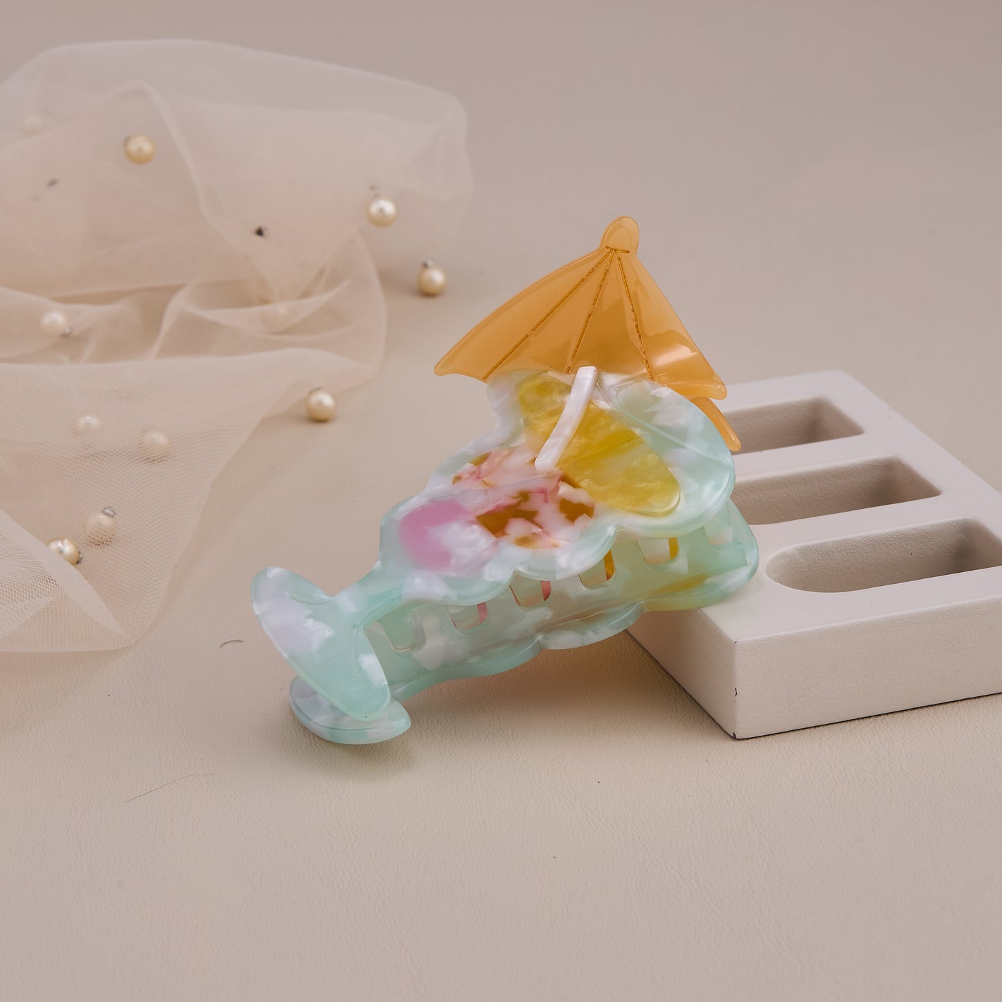 Tropical Drink Hair Claw Clip