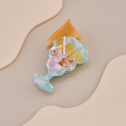Tropical Drink Hair Claw Clip