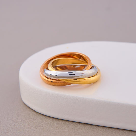 Tri-Color Interlocking Ring