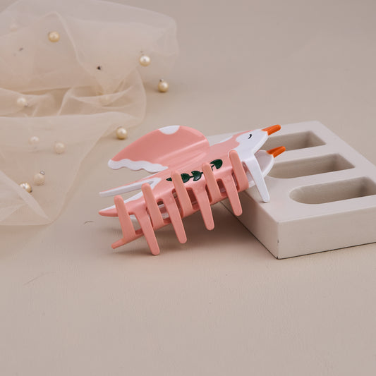 Pink Bird Hair Claw Clip