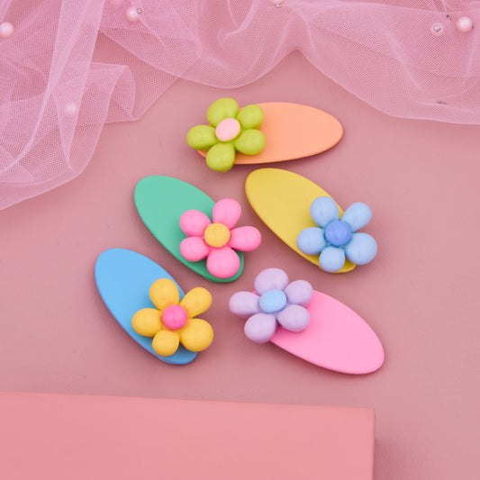 Bubble Flower Hair Clips