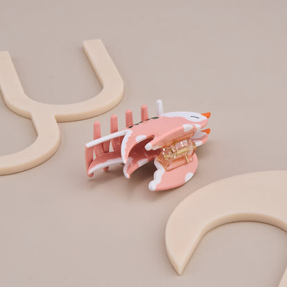 Pink Bird Hair Claw Clip