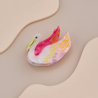 Swan Design Hair Claw Clip