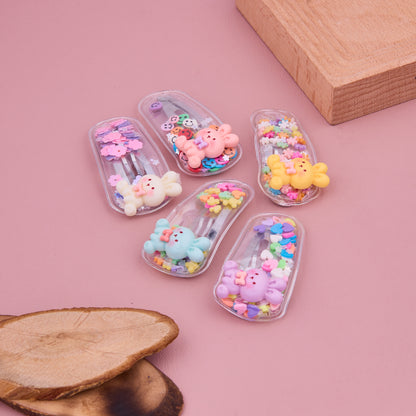 Cute Bear Glitter Clips