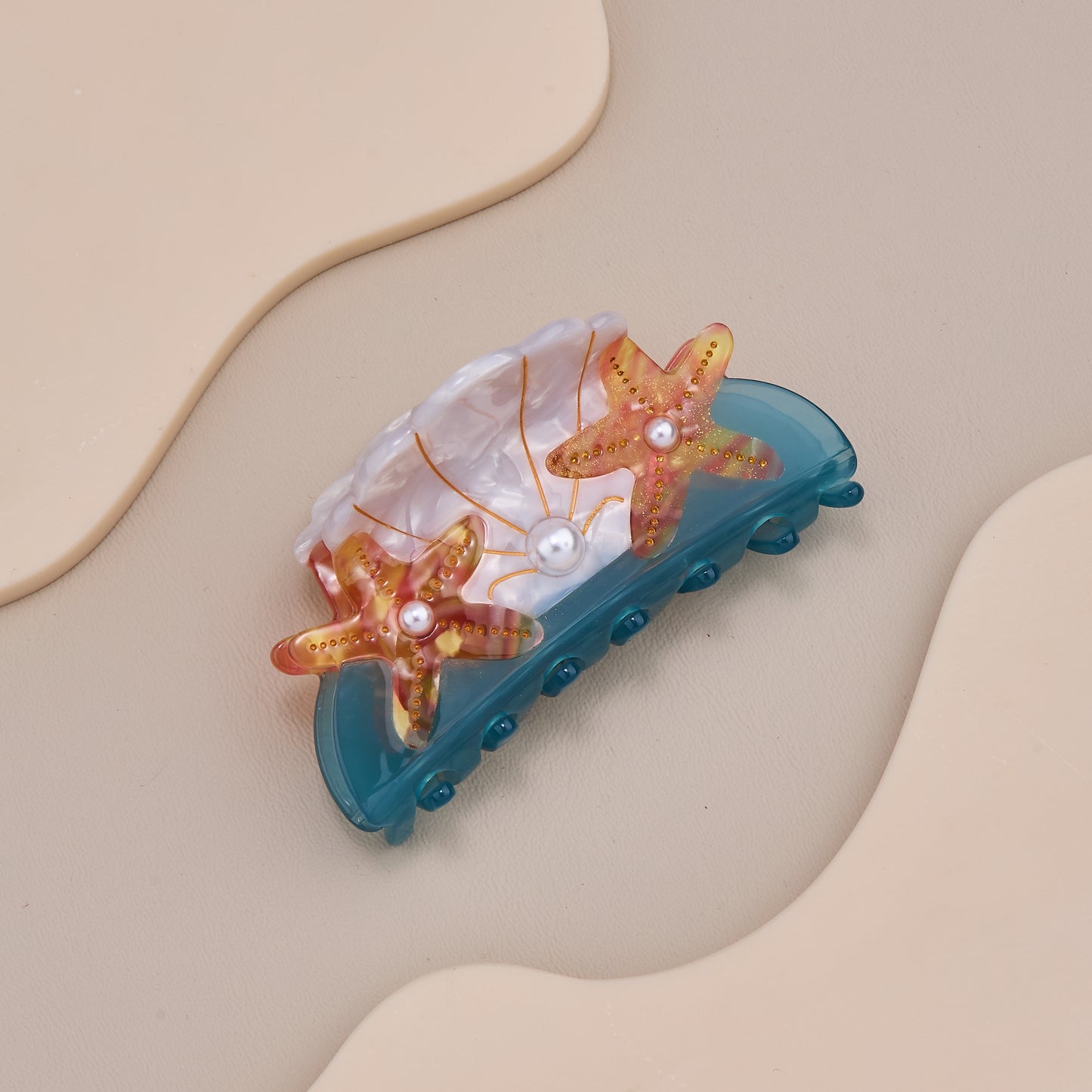 Seashell & Starfish Hair Claw Clip
