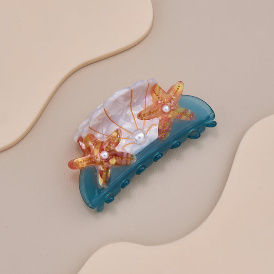 Seashell & Starfish Hair Claw Clip