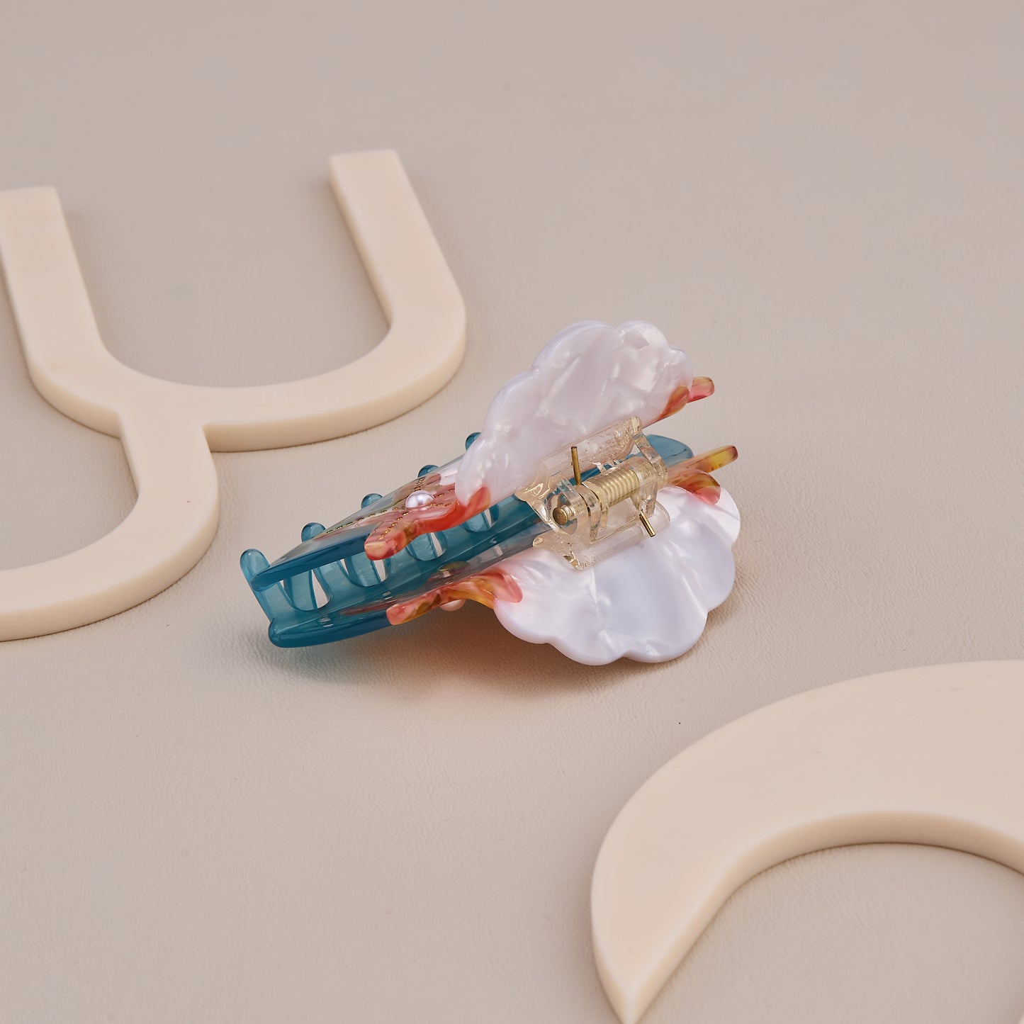 Seashell & Starfish Hair Claw Clip