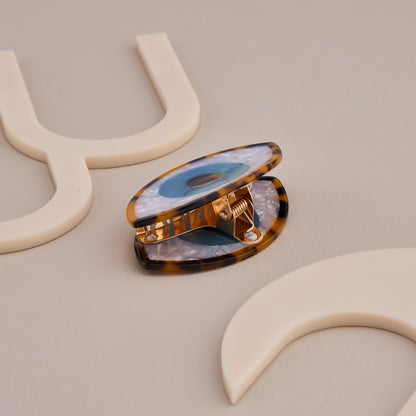 Tortoise Evil Eye Hair Claw Clip