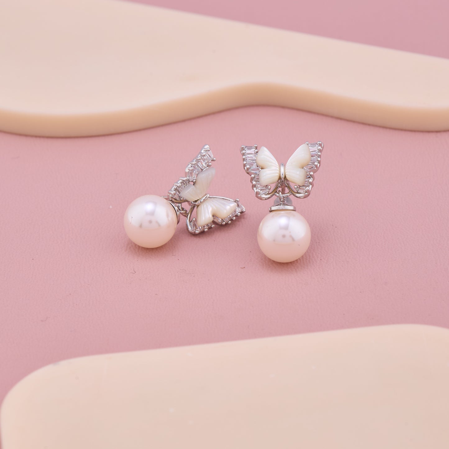 Butterfly Pearl Studs
