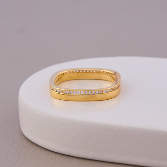 Gold Green Gem Ring