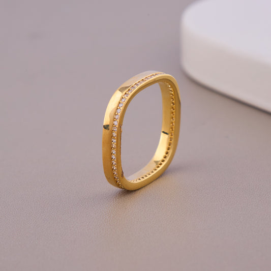 Gold Green Gem Ring
