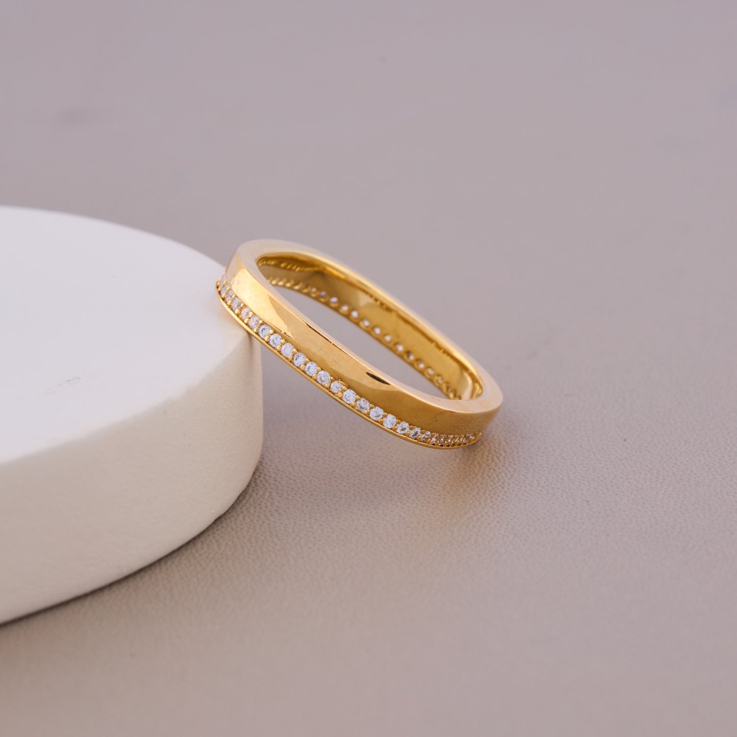 Gold Green Gem Ring