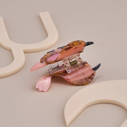 Brown Bird Hair Claw Clip