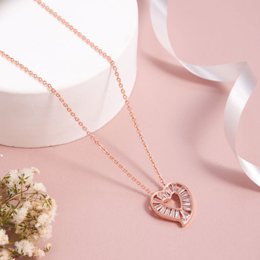 Timeless Heart & Floral Pendant Necklace