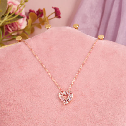 Timeless Heart & Floral Pendant Necklace