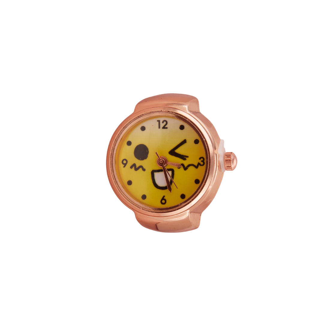 Rose Gold Funky Emoji Ring Watch for Girls & Women