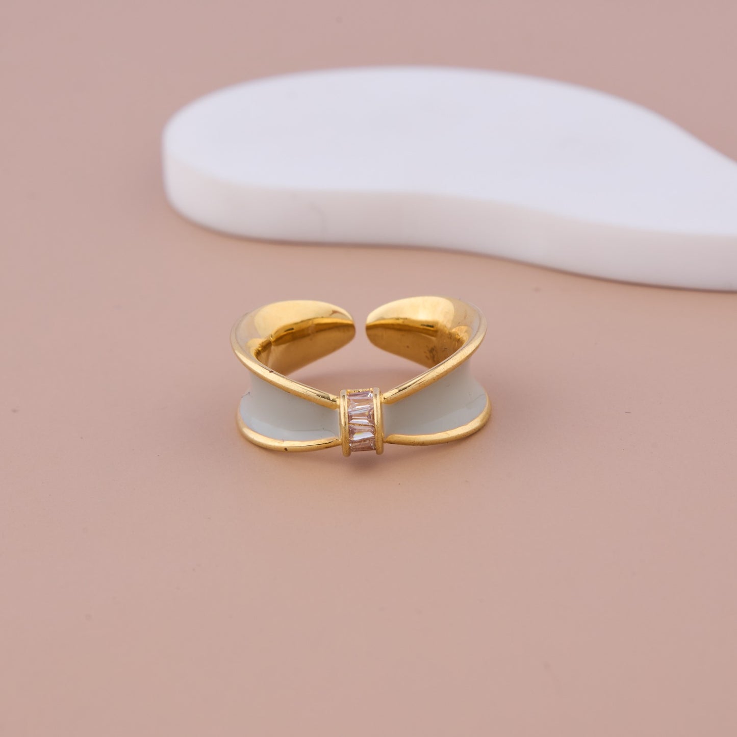 Golden Bow Statement Ring