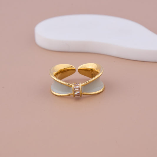 Golden Bow Statement Ring
