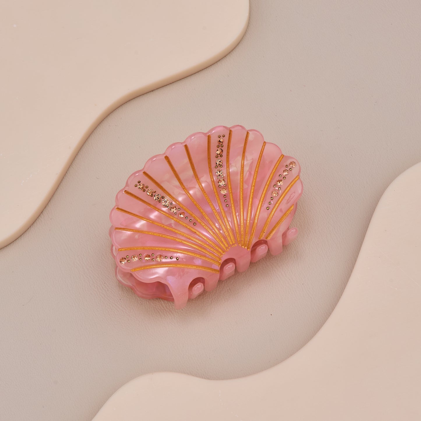 Pink Seashell Hair Claw Clip