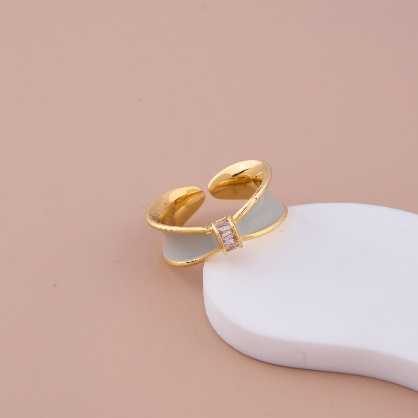 Golden Bow Statement Ring