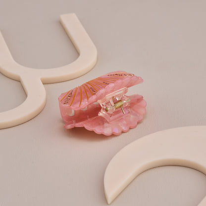Pink Seashell Hair Claw Clip