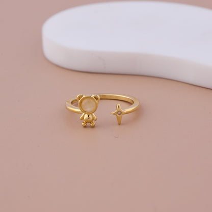 Teddy Bear Charm Ring