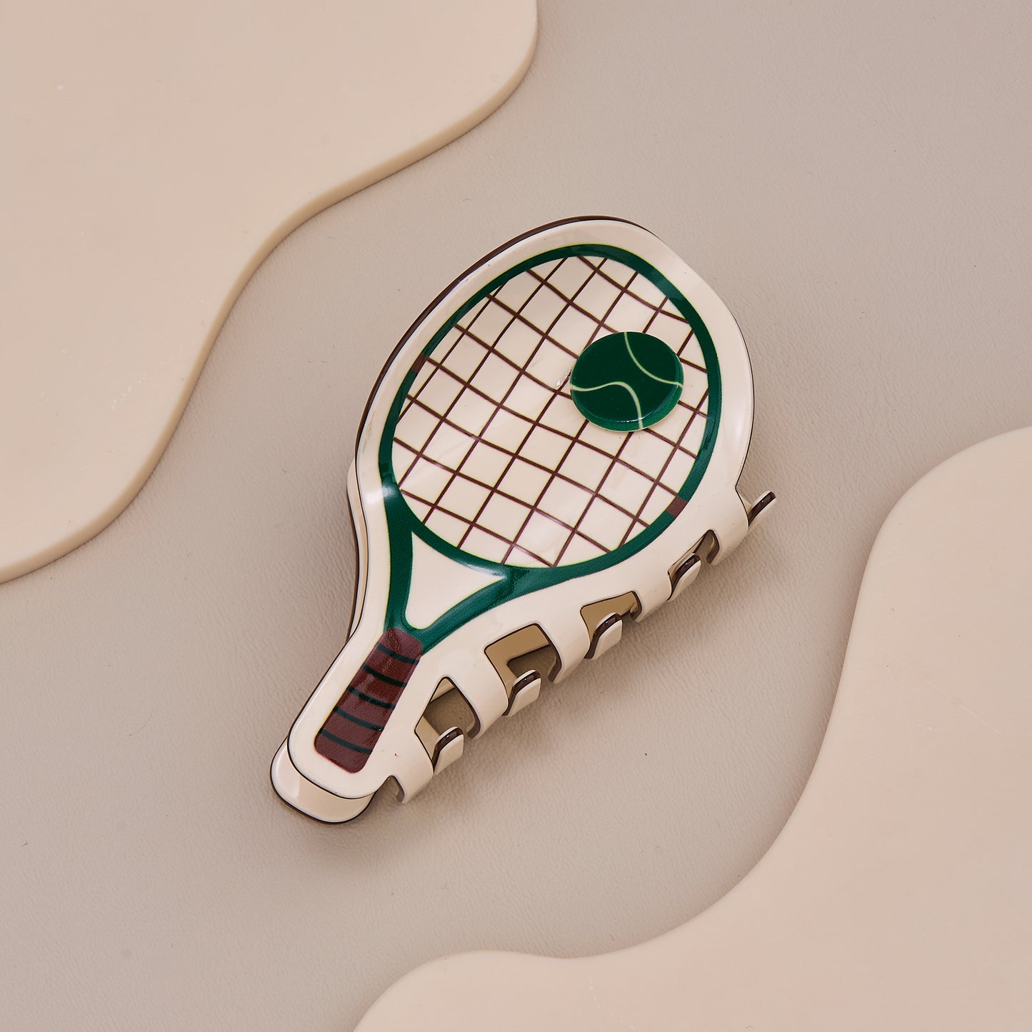 Tennis Racket Designer Hair Claw Clip