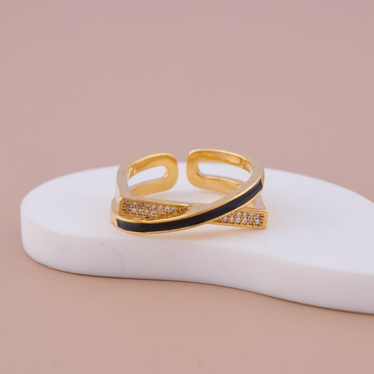 Golden Crossover Ring