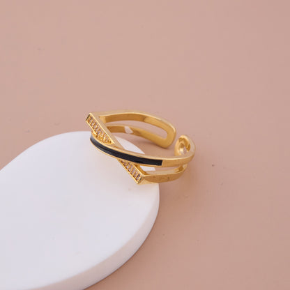 Golden Crossover Ring
