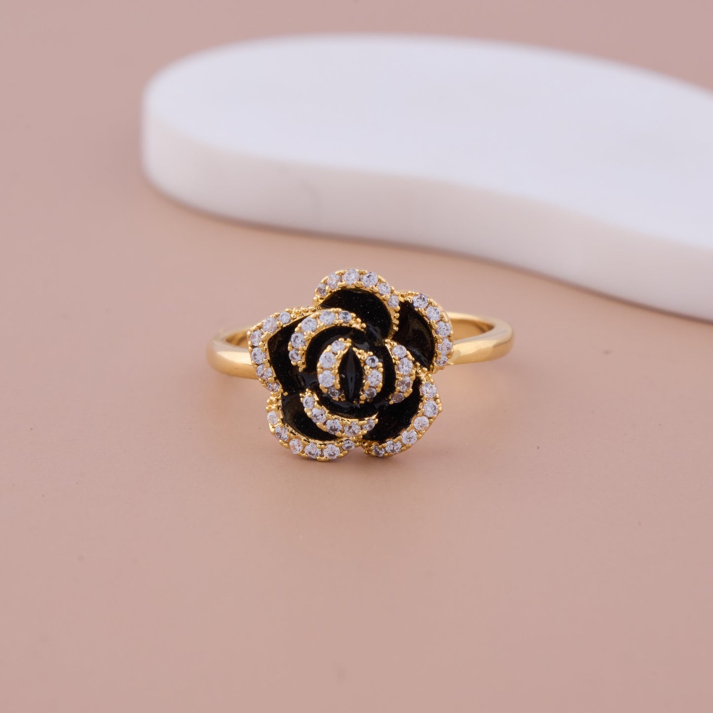 Crystal Rose Bloom Ring