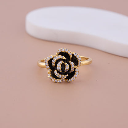 Crystal Rose Bloom Ring