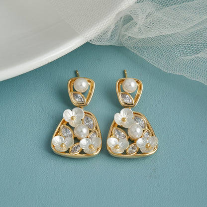 Floral Diamond Elegance Earrings