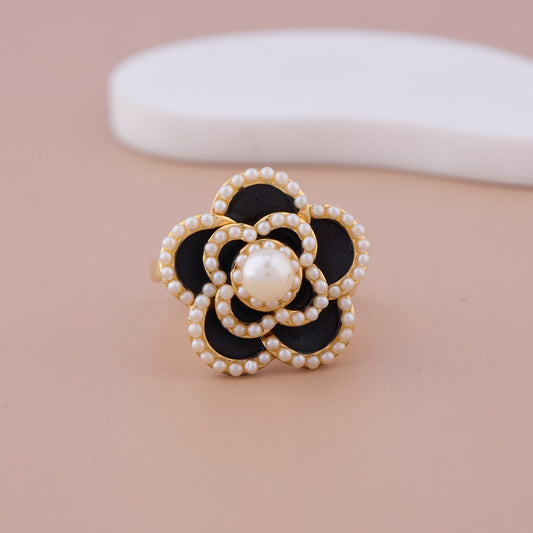 Pearl Blossom Statement Ring