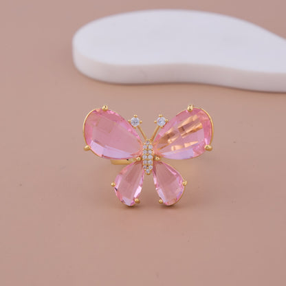 Blush Bloom Diamond Butterfly Ring